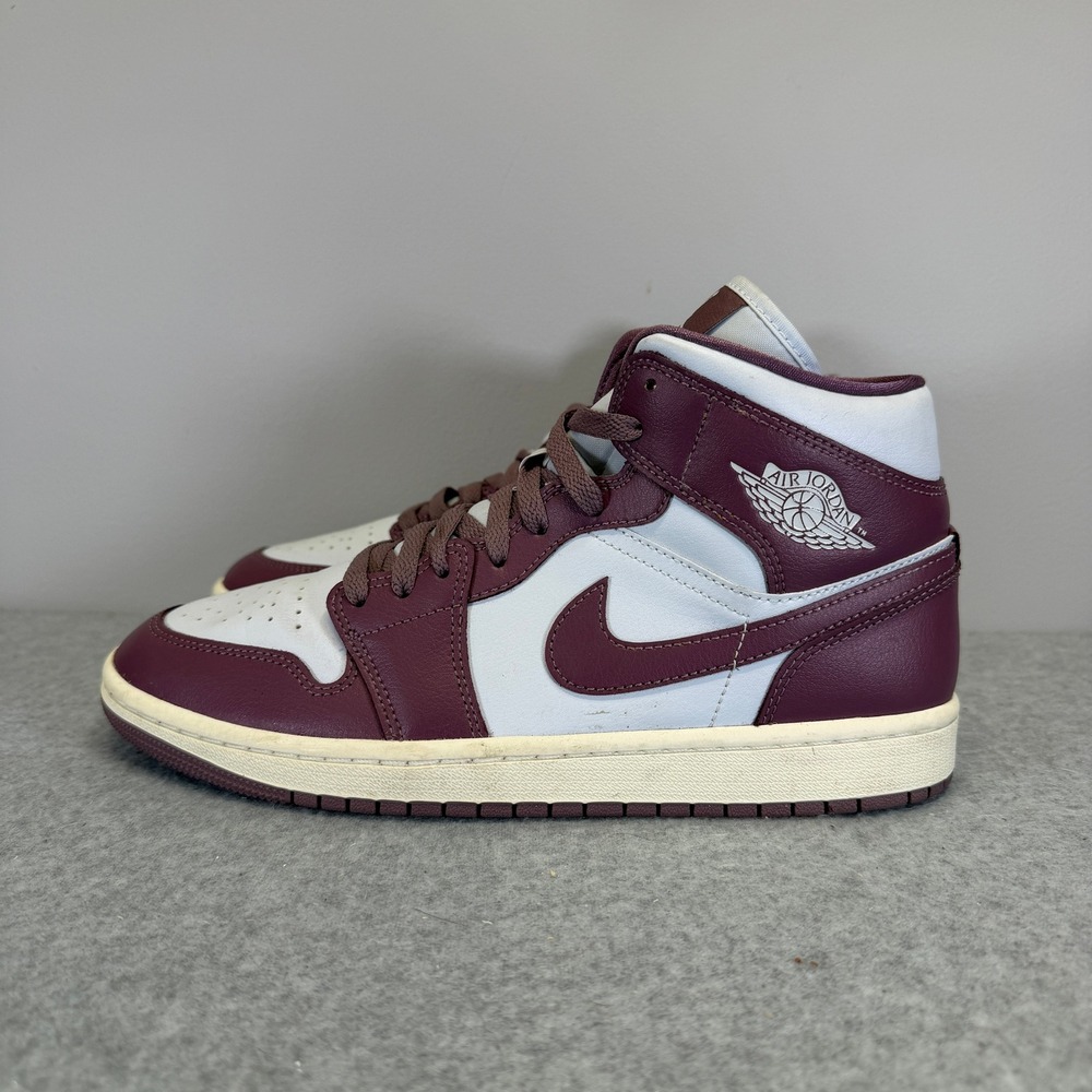 Jordan 1 Womens Shoe Size 10 Mid Sky J Mauve White Womens Sneakers BQ6472-050